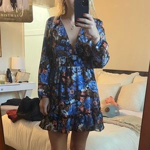 Brand New with Tags Zara Blue Floral Dress XS